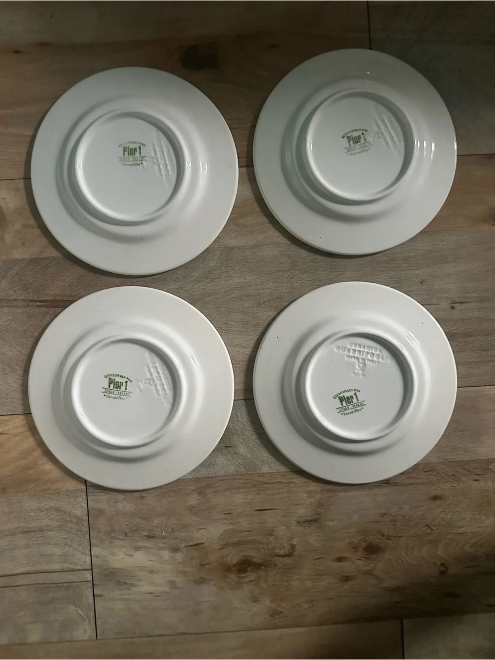Versailles for PIER 1 Ceramica Quadrifoglio Italy Salad Plates 8” ~SET OF 4
